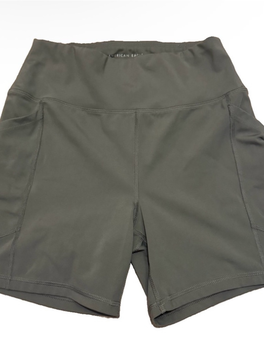 American Eagle Outfitters Olive High-Rise Bike Shorts